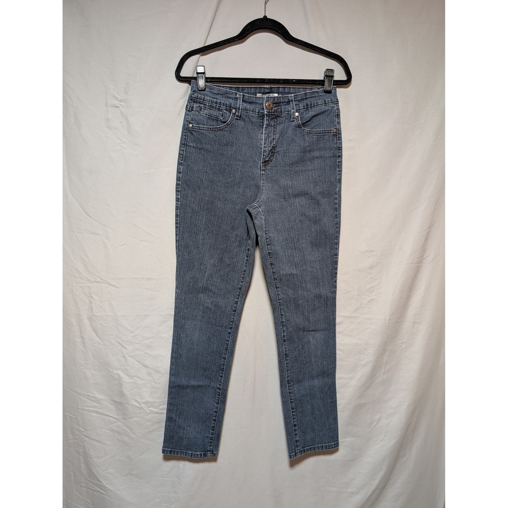 Bandolino Blu Medium Wash Kitt Belt SLB Missy Skinny Jeans Cotton Women's 8